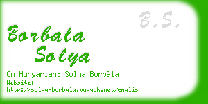 borbala solya business card