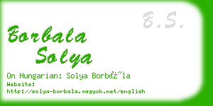 borbala solya business card